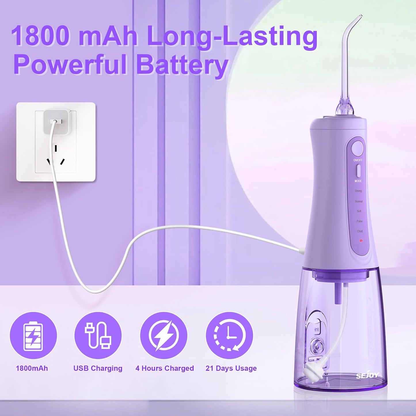 Water Flossers for Teeth, Cordless Water Dental for Teeth Cleaning, Water Flossers for Teeth Portable Oral Irrigator, USB Rechargeable for Home Travel Office