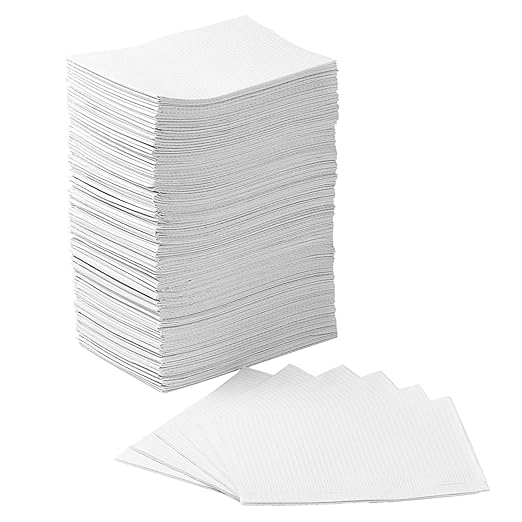 JMU 125 Pack Dental Bibs Disposable, White Dental Bibs 3-Ply Dentist Bibs 13" x 18'' Medical Tray Covers