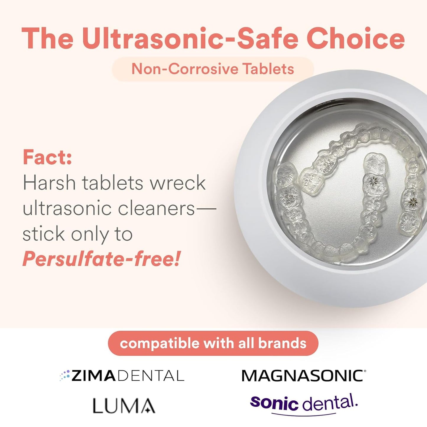 Weiss Naturals Retainer Cleaner Tablets, Invisalign Cleaner, Remove Stains, Odors & Plaque, FSA & HSA Eligible, Night Guard Cleaners PERSULFATE & DYE-FREE 4-Month Supply, Denture Cleaners 120 Tablets