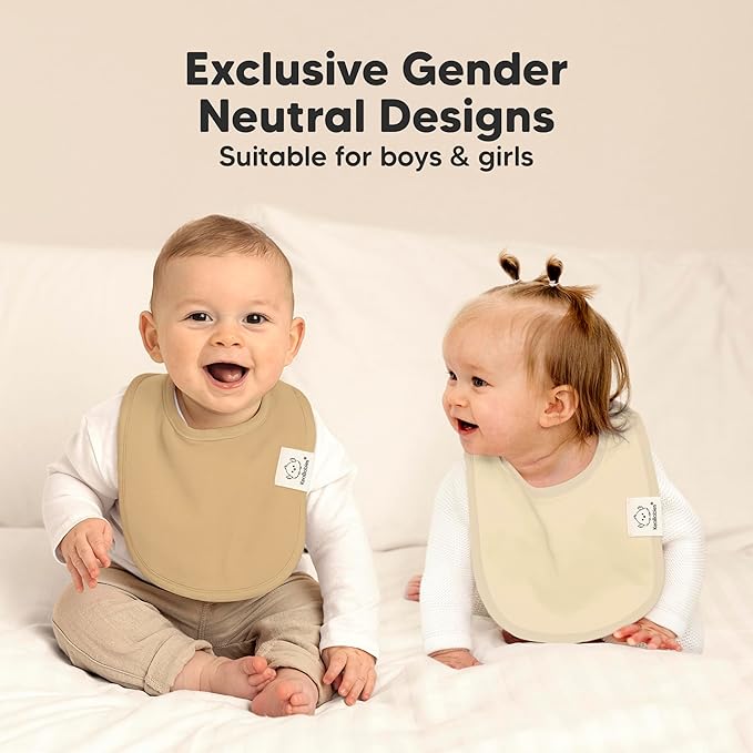 8-Pack Organic Baby Bibs for Boys, Girls - Soft Cotton Drooling and Teething Bibs for Baby Girl & Boy, Extra Absorbent, Easy To Clean & Put On for Toddler, Newborn, Infant 0-24 Months (Eclipse)