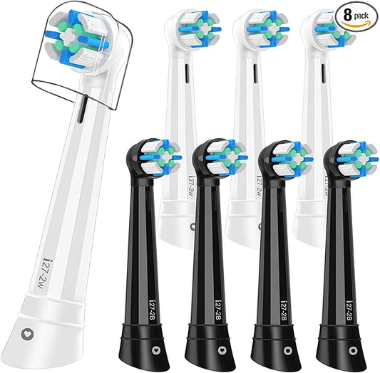 8PCS iO Replacement Heads Compatible with Oral B IO 2/3/4/5/6/7/8/9/10 Series Electric Toothbrush,Compatible with Oral B io Series Toothbrush Heads with Medium Bristles