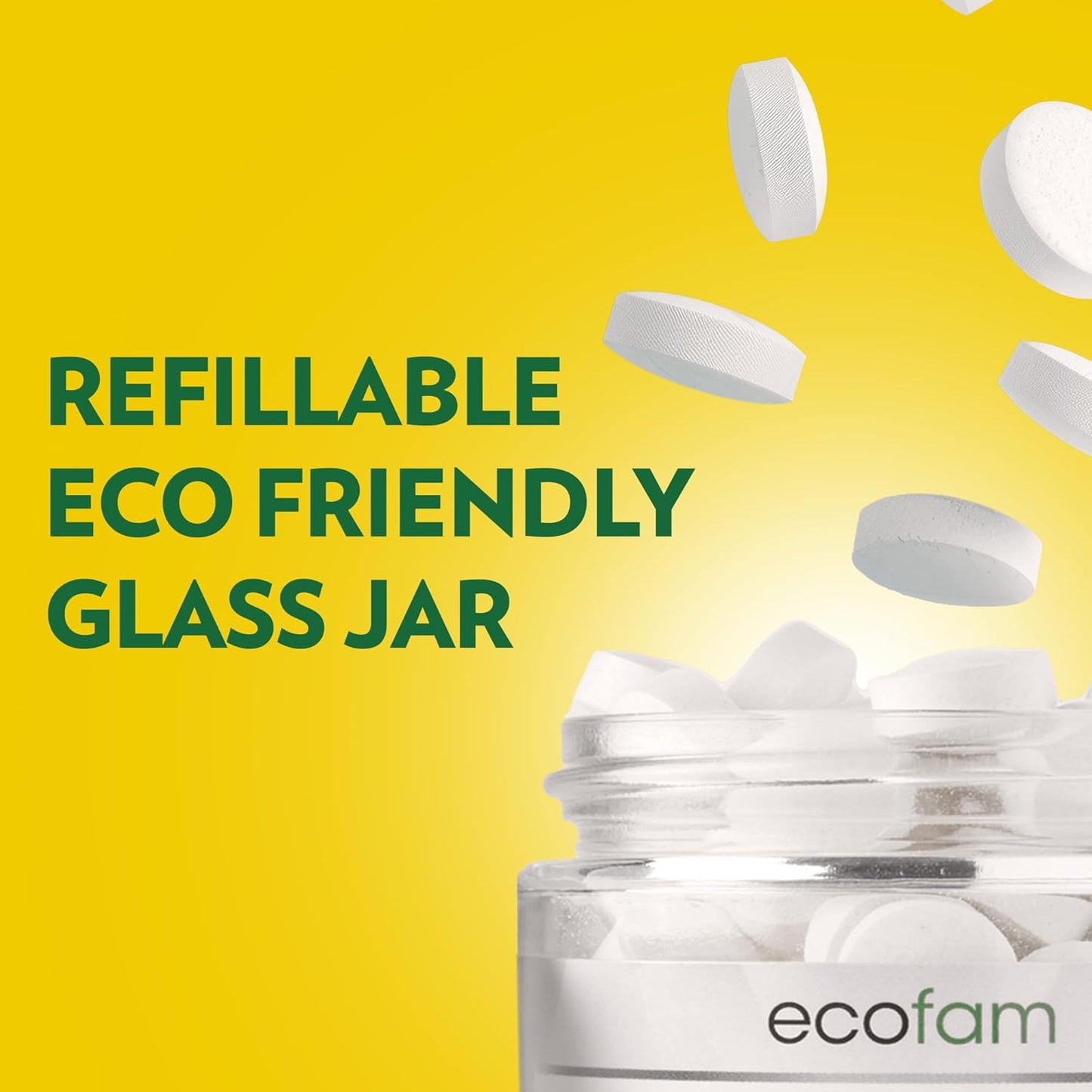 Ecofam Toothpaste Tablets - Hot Cocoa Chewable Toothpaste for Fresh Breath | Fluoride Free | Nano Hydroxyapatite | 90 Tablets