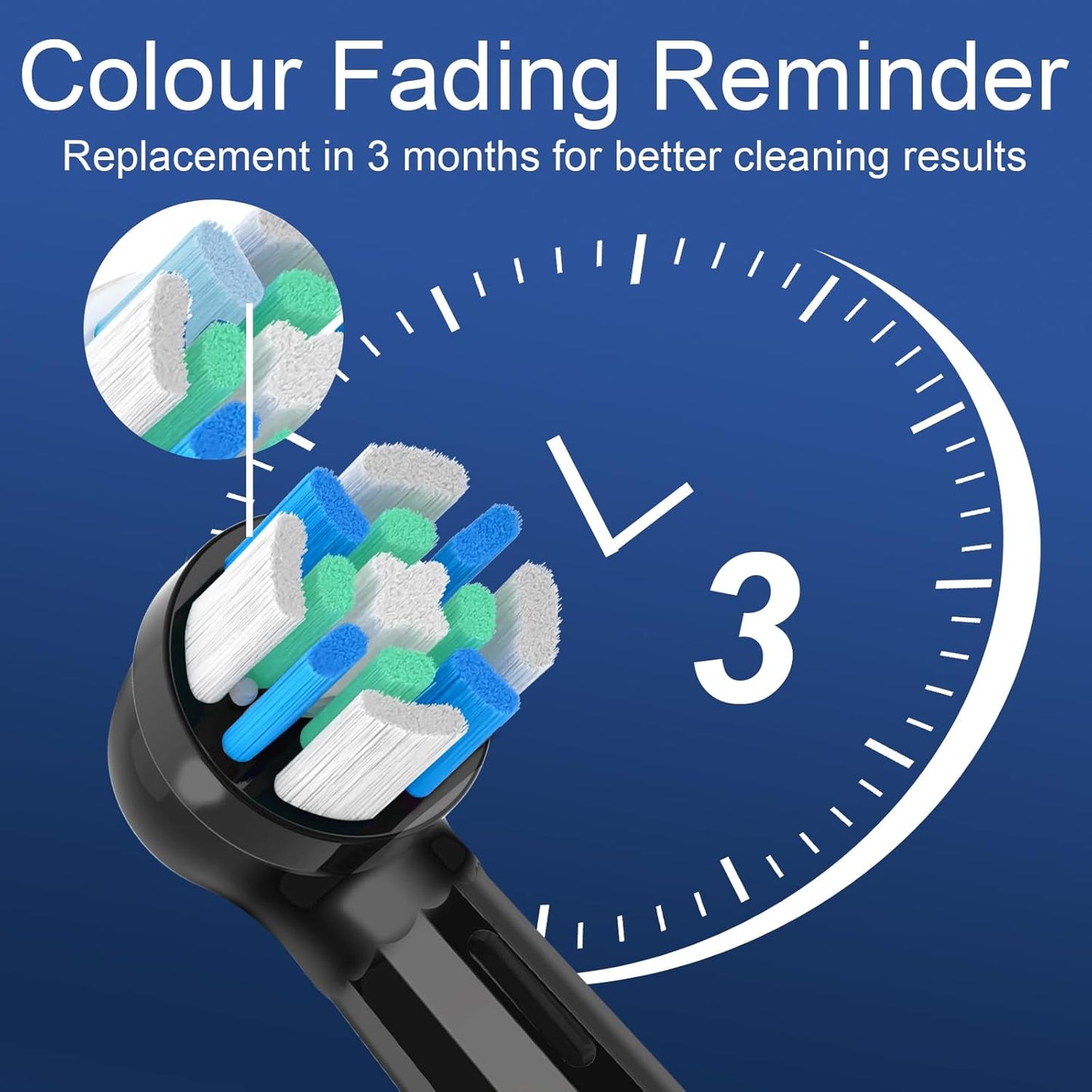 IO Replacement Heads Compatible with Oral b IO 2/3/4/5/6/7/8/9/10 Series Electric Toothbrush, Brush Heads Refills Compatible with Oral B IO for Teeth Clean (8 Black/White)