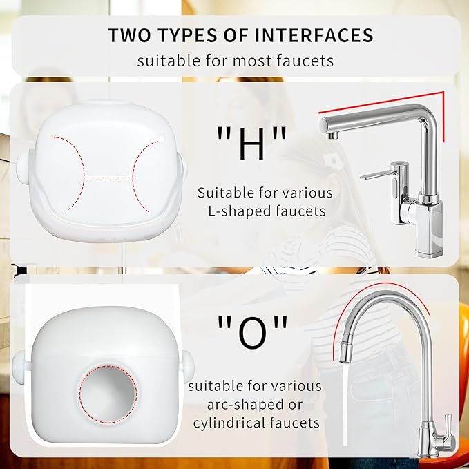 KOMIDK Faucet Extender for Bathroom Sink Faucet Extender for Toddlers Bathroom Sink Kitchen Bathtub (White)