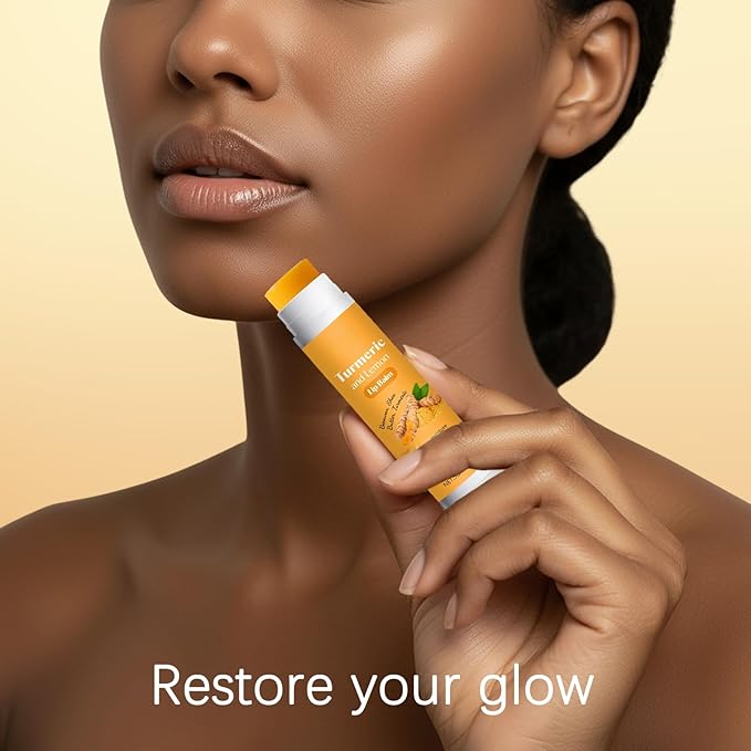 2pcs Lemon Turmeric Lip Balm To Lip Lightening Dark Lips, Balmnourishes Dry, Cracked Lips - For Smokers Lips