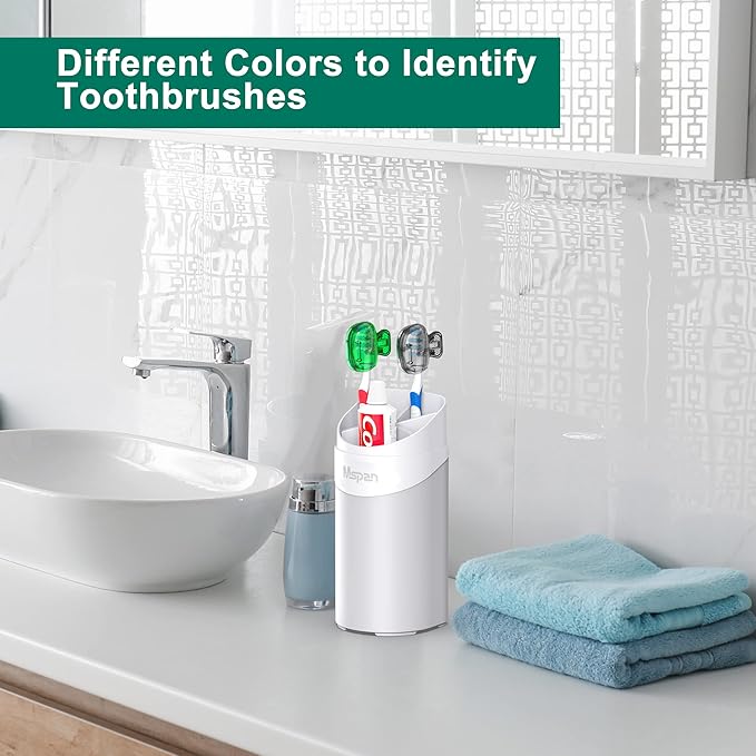 Mspan Electric Toothbrush Cover Cap: Brush Head Protector Cute Plastic Clip Pod - Toothbrush Travel Case for Traveling & Home - 4 Packs