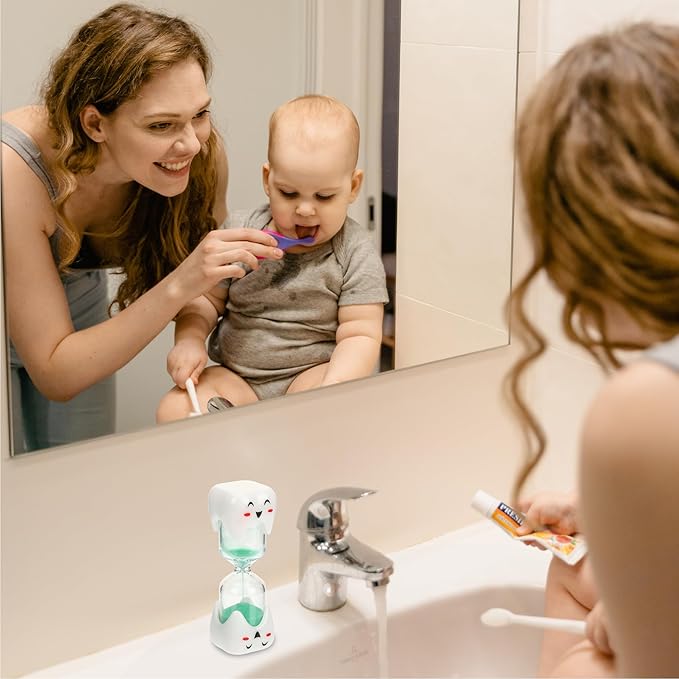 2 Minute Toothbrush Sand Timer for Kids - Single Large Pack Smiley Hour Glass