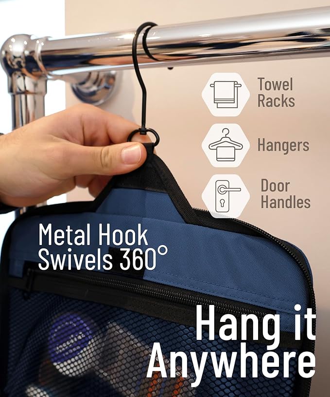 DD D&D Wanderlust D&D Hanging Travel Toiletry Bag for Men and Women – Cosmetics, Makeup and Toiletries Organizer Kit with 10 Compartments