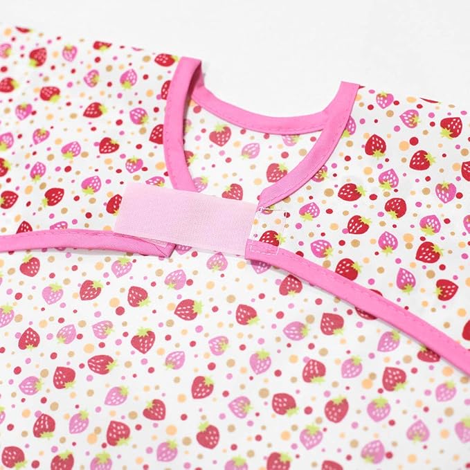 Long Sleeve Waterproof Bib for Toddlers – Soft Feeding Smock for Baby Mealtime, Self-Feeding,BPA-Free, Easy Clean