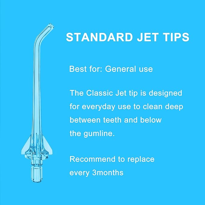 Water Flosser Tip Replacement Heads Oral Irrigator Refill Heads Jet Tips,Only Compatible COSLUS C20 (F5020E), E40 (WFP14), C31 (F5023), C50, and C51 Water Flosser(Blue)