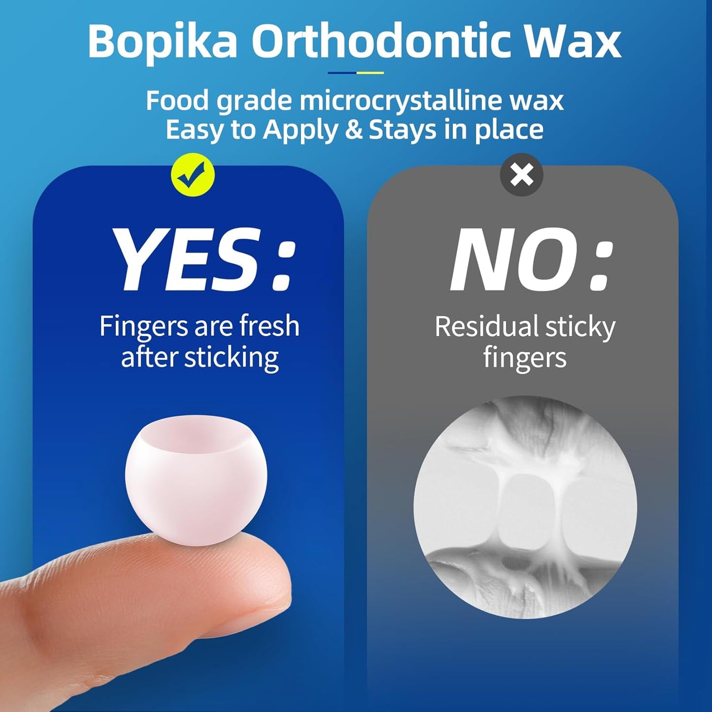 Bopika Orthodontic Wax for Braces Wax Dots 120 Individually Wrapped, Strawberry Flavored Dental Wax for Comfort & Protection
