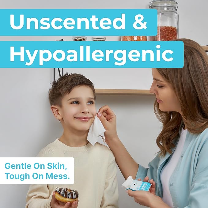 Impossibly Compact Travel Flushable Wipes - 99.5% Water and Aloe - Safe for Sensitive Skin, Hypoallergenic & Unscented - Travel Essentials for Adults, Kids & Baby Care - 48 Pack Total 288 Wipes