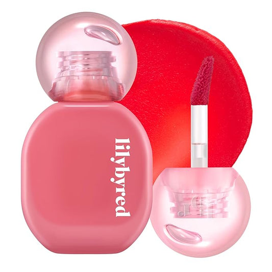 lilybyred Balming Dewy Tint | Korean Semi-Glow Lip Stain, Velvet to Soft Glow Texture, Sheer Buildable Color, Moisturizing & Lightweight, Natural Flush Look, Non-Sticky, 0.21 oz. (05 Squeeze Apple)