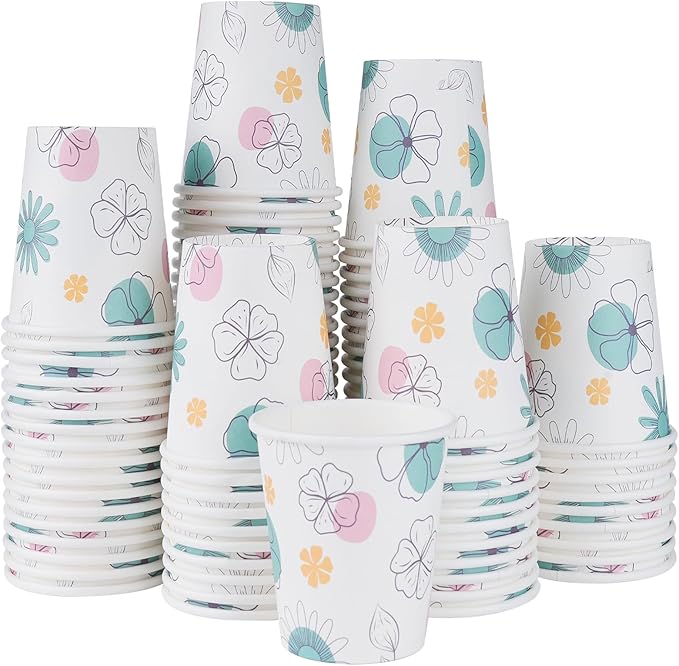 Lamosi 5 oz Paper Disposable Cups 300 Pack, Small Bathroom Mouthwash Drinking Cup for Water, Coffee, Sample, Tasting and Dessert