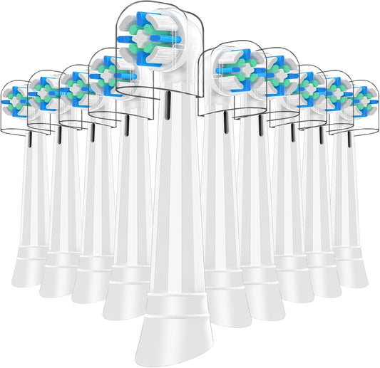 IO Replacement Heads Compatible with Oral B iO 2/3/4/5/6/7/8/9/10 Series Electric Toothbrush, Medium Bristles Brush Heads Compatible with Oral B, Deep Clean and Sensitive Care, 10 Pack White