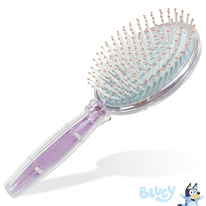 LUV HER Licenced Bluey Kids’ Detangling Confetti Hair Brush – Fun Bluey & Bingo Design, Gentle on Wet & Dry Hair, Ideal for Kids Ages 3+, Makes Hair Care Fun and Easy