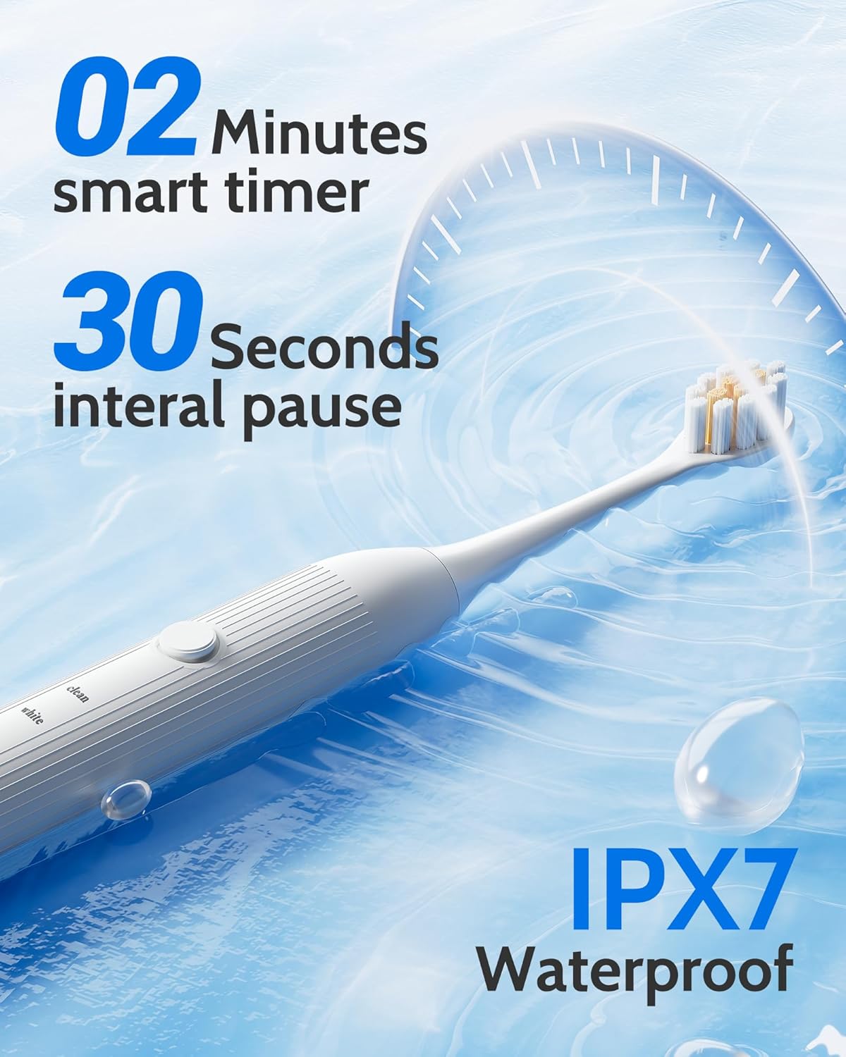 2 Pack Electric Toothbrush for Adults and Kids - Rechargeable Kids Ages 12+ and Adults with 12 Brush Heads & 2 Electric Toothbrush, 90 Days Battery Life - Black and White