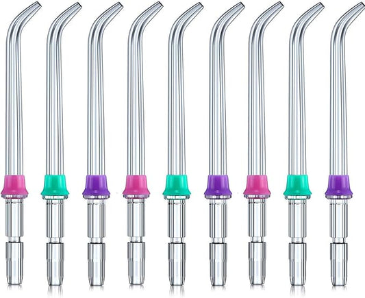 Replacement Classic Jet Tips Dental Water Jet Nozzle Accessories Compatible with Waterpik Water Flossers (Like WP-100) and Other Brand Oral Irrigators (9-Pack)