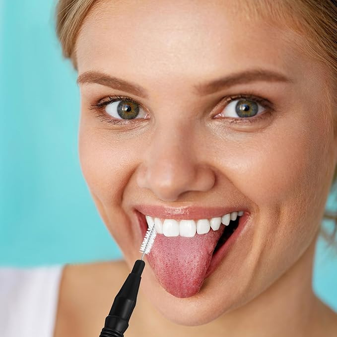 BBTO 100 Pcs Braces Dental Brush Flosser for Cleaner Interdental Brush Toothpick Tooth Flossing Head Oral Dental Toothpick Cleaners Cleaning Tool(Black)