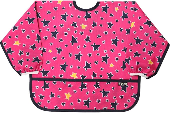 Long Sleeve Waterproof Bib for Toddlers – Soft Feeding Smock for Baby Mealtime, Self-Feeding,BPA-Free, Easy Clean