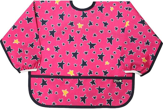 Long Sleeve Waterproof Bib for Toddlers – Soft Feeding Smock for Baby Mealtime, Self-Feeding,BPA-Free, Easy Clean