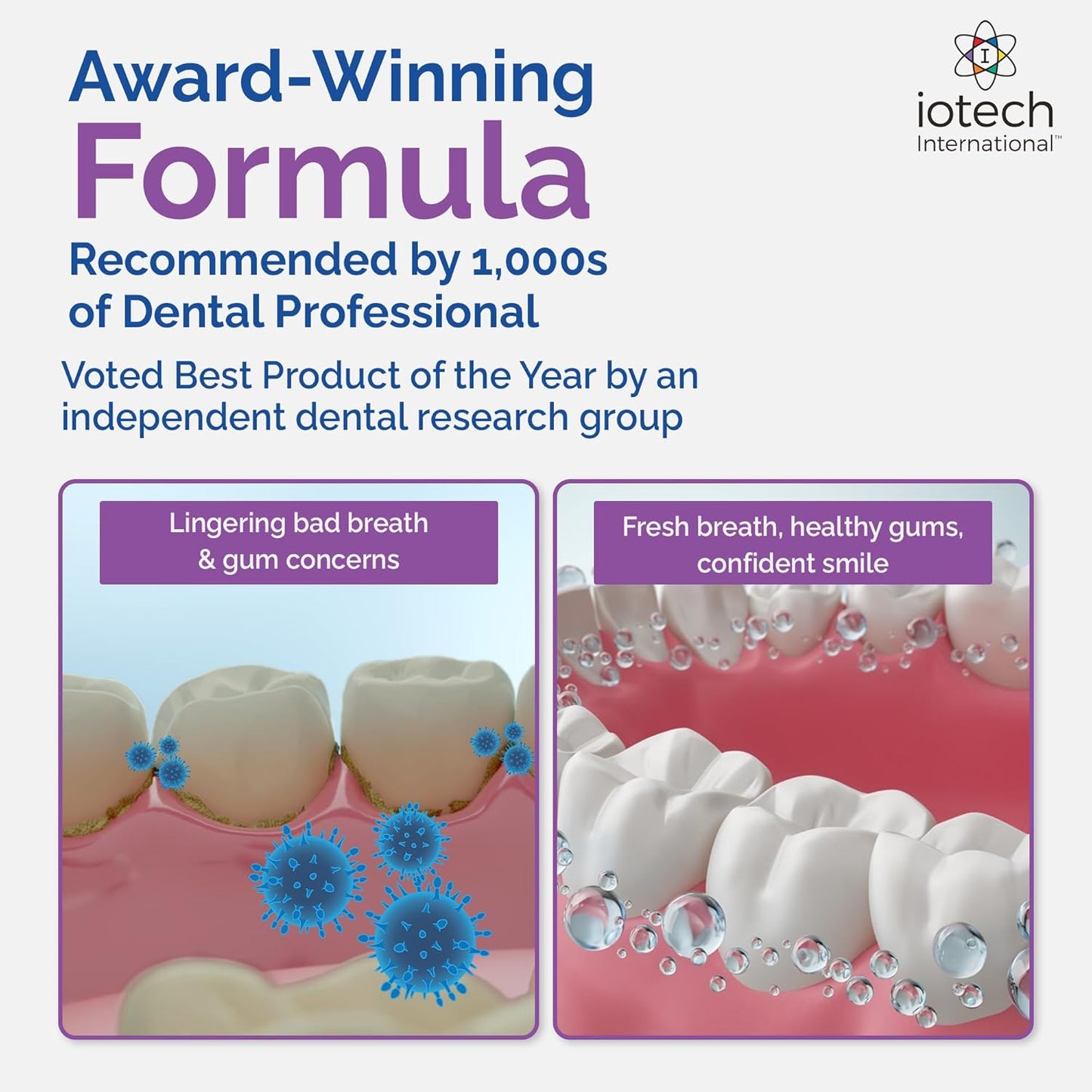 ioRinse Concentrated Irrigant with Active Molecular Iodine, Alcohol-Free Dental Irrigant, for use with Waterpik Water Flossers, and All Other Oral Irrigation Devices