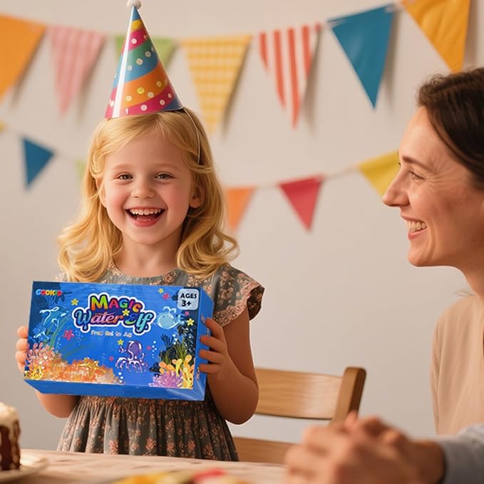 Magic Water Elf Toy Kit for Kids Ages 3-12, DIY Sensory Craft with 20 Bottles of Magic Gel, 20 Molds, STEM Educational Science Activity, Water Beads for Kids Ages 6-12, Birthday Party Gifts