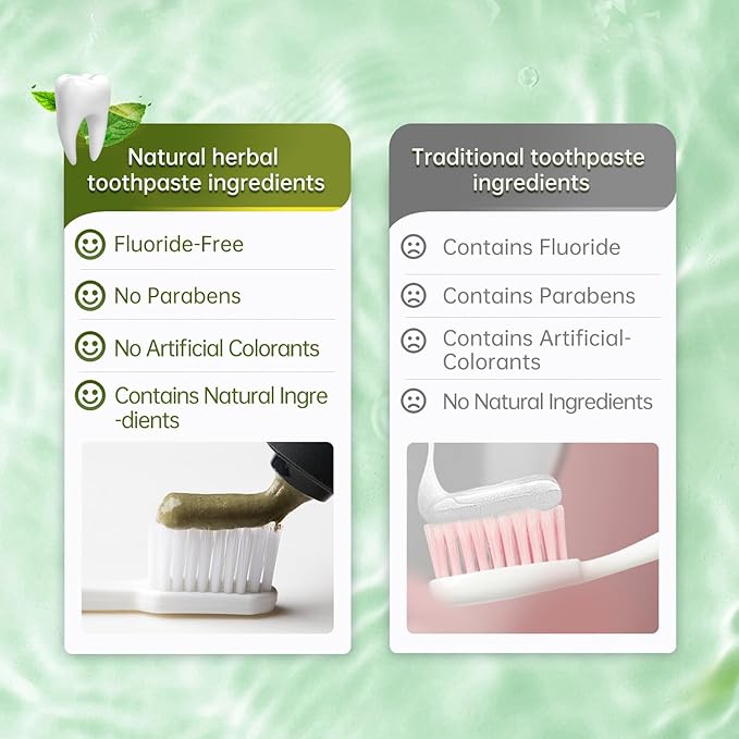 Twin Lotus Natural Herbal Thai Flavor Toothpaste, Fluoride Free,Non GMO,Nature Curcumin Clove Toothpaste,Improve Oral Health Remove Tartar,3.52oz 3 PKs