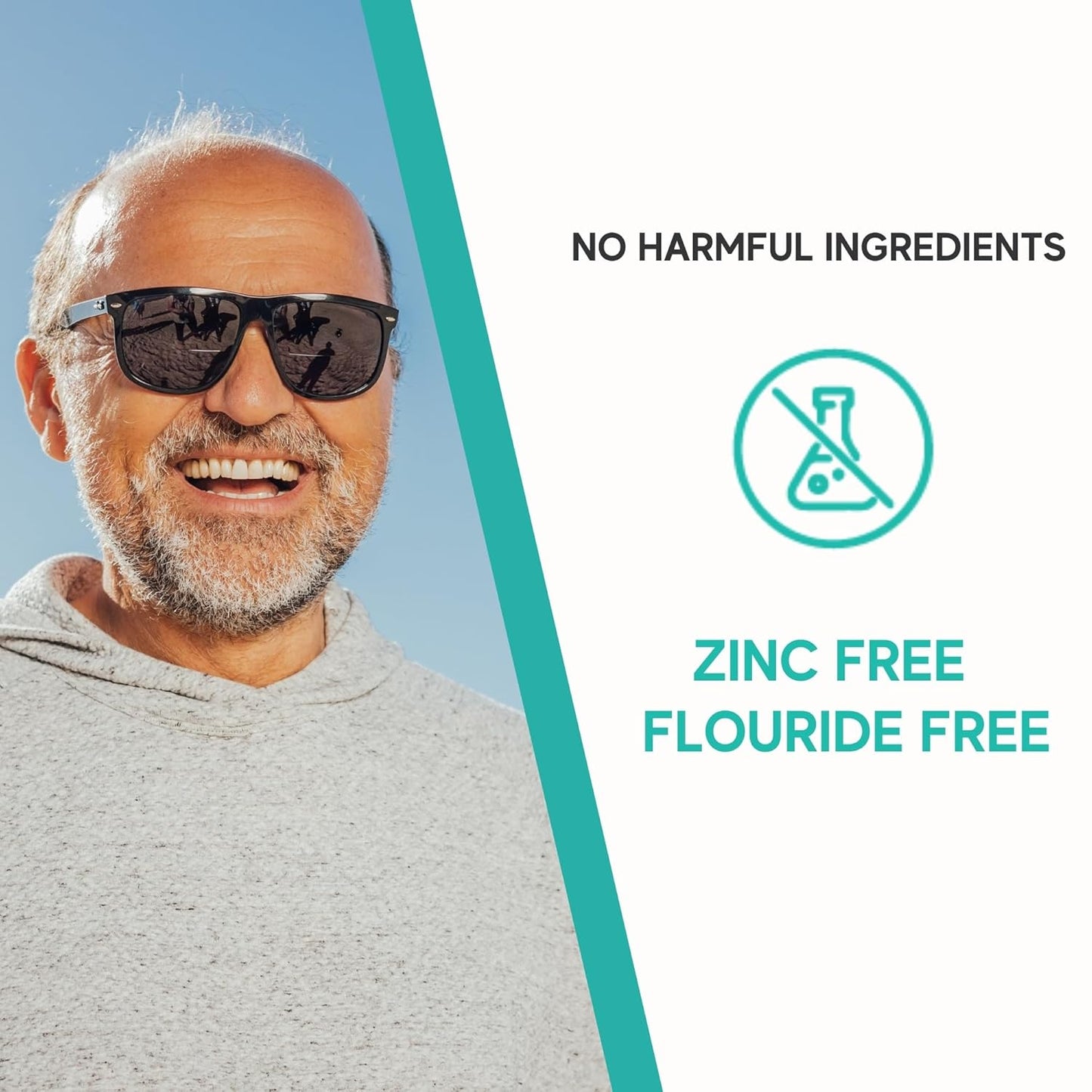 Extra Strong Denture Adhesive Cream, 12 Hour Hold Dental Glue, Waterproof, Zinc & Fluoride Free, Easy Apply Nozzle, Seals Food Out for Comfort, Mint Flavor (2 Pack, 2.8 Fl Oz)