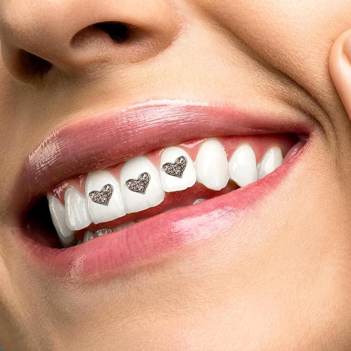 Tooth Gem, Teeth Jewelry Gems DIY Teeth Jewelry with Shiny Crystals- Crystal:artificial Decor: Tooth Crystal Kit for Diy Amateur