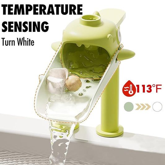 2 Pack Faucet Extender for Toddlers, Temperature Sensitive Sink Extension with Water Wheel to Kids Fun Hand Washing