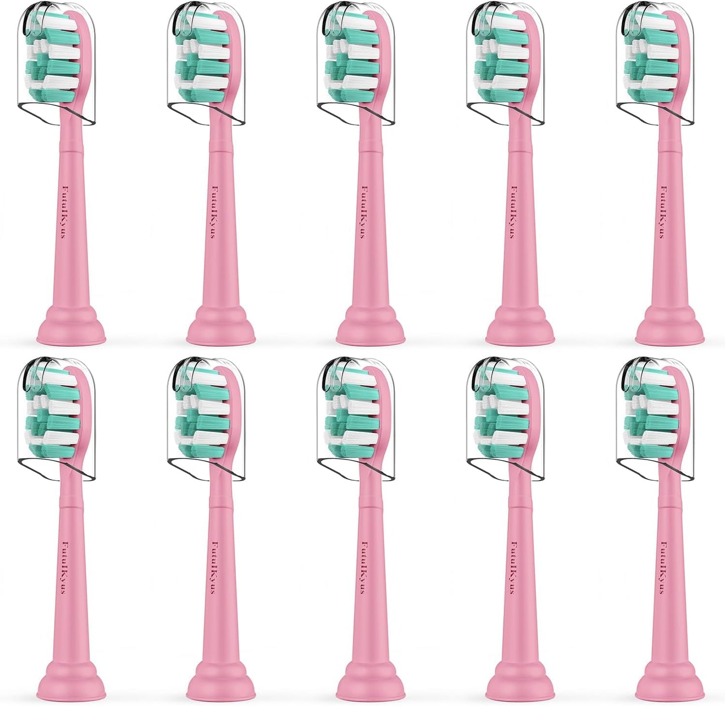 Toothbrush Replacement Heads for Philips Sonicare Plaque Control Simply Clean 4100 5100 Electric Brush Head, 10 Pack, Pink