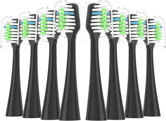 Replacement Toothbrush Heads Fits for Waterpik Complete Care 9.0 (CC-01), Care 5.0 (WP-862) Sonic Electric Tooth Brush Refill(8-pc), Pisonicleara