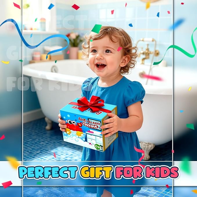 Light Up Crab Bath Bubble Maker Bathroom Toys for Kids Ages 1-3 4-8,Bath Bubble Machine with Colourful Light Toddler Bathub Toy Gifts for Kids
