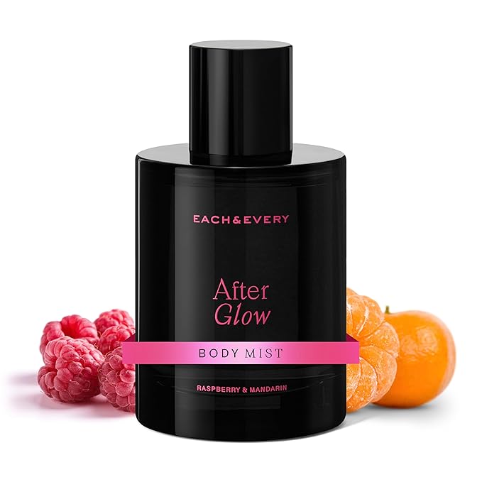 Each & Every Hair and Body Mist for Women and Men - 100% Natural Fragrance Body Spray for Women - Vegan & Cruelty-Free - After Glow Scent (Raspberry & Mandarin)