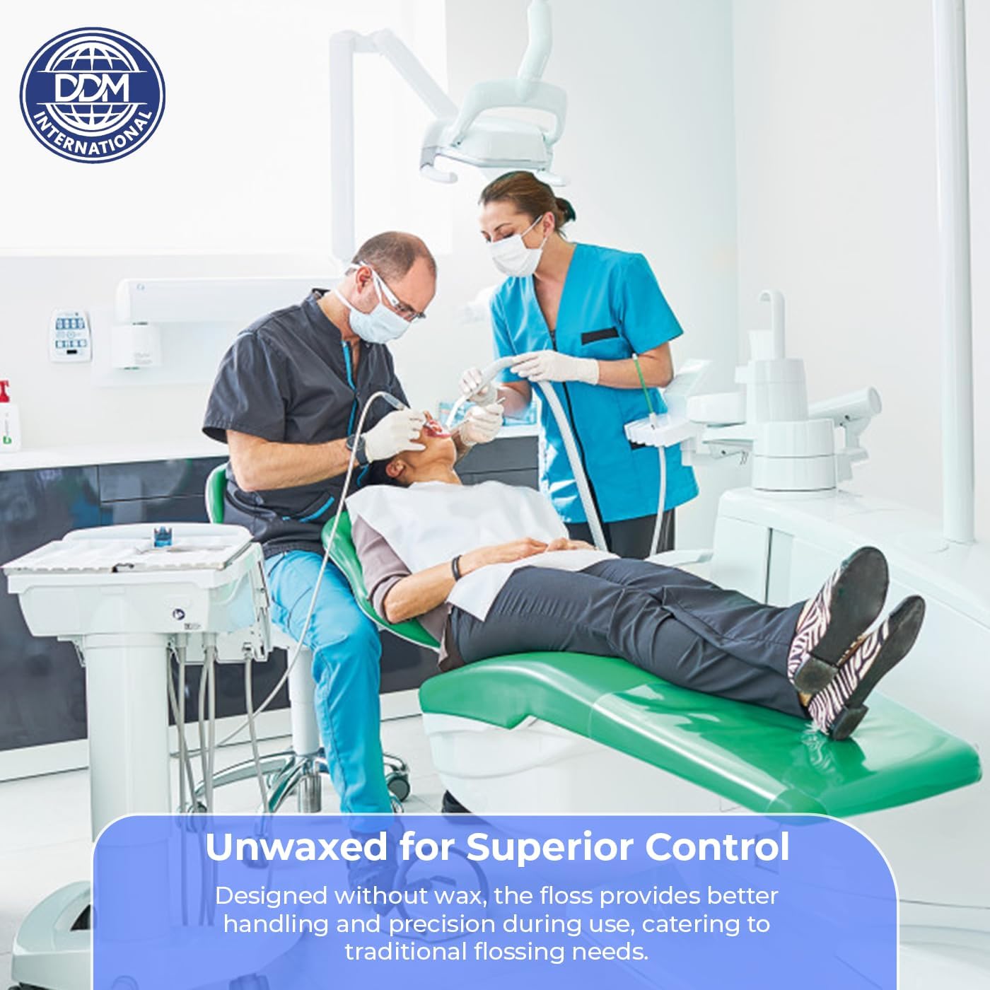 Nylon Unwaxed Dental Floss - with Dispenser Box 200 Yards Plaque Removal Translucent Purple Case - Teeth & Gum Protection for Adults