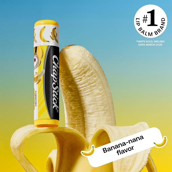 ChapStick Bulk Lip Balm, Minions Banana-Nana (36 Sticks), Party Favors for Kids, Stocking Stuffers, 0.15 Oz Ea