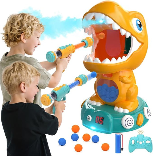EagleStone Remote Control Dinosaur Shooting Toys for Kids 3-5 5-7 8-12, Electronic Dino Shooting Target Game with Spay, Auto Scoring, Light &Roar, 3 4 5 6 7 Year Old Boy Birthday Gift Party Favor