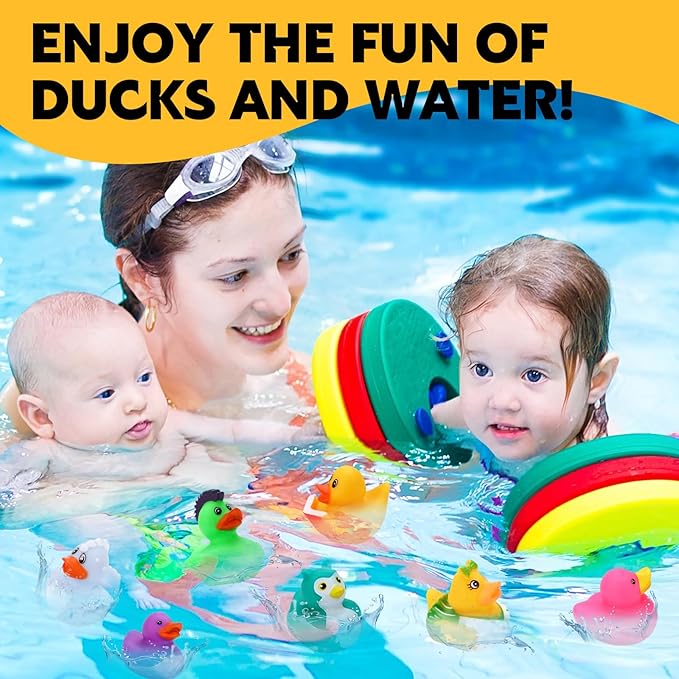400 Pack Rubber Ducks in Bulk, Assorted Ducks for Jeeps, Jeep Ducks for Ducking, Bath Toys Floater Duck for Kids, Baby Showers Accessories Party Favors
