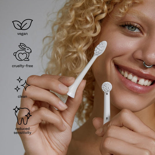 Plus Ultra Eco-Friendly Oral-B Compatible Electric Toothbrush Replacement Heads | 3 Heads Per Pack | Made with Recycled Plastic | Soft Toothbrush for Sensitive Teeth