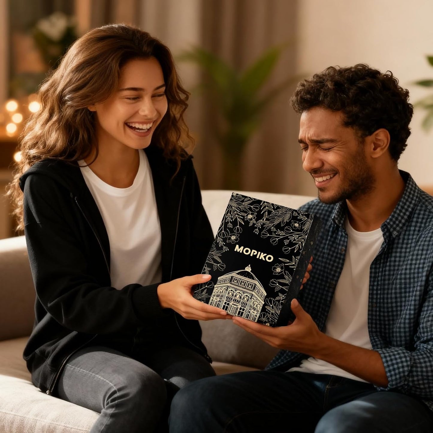 Sonic Electric Toothbrush for Adults - 6 Modes Rechargeable Electric Toothbrush with 4 Replace Brush Heads, Power Sonic Toothbrush with Travel Case, Ideal Gift for Men Women, Black