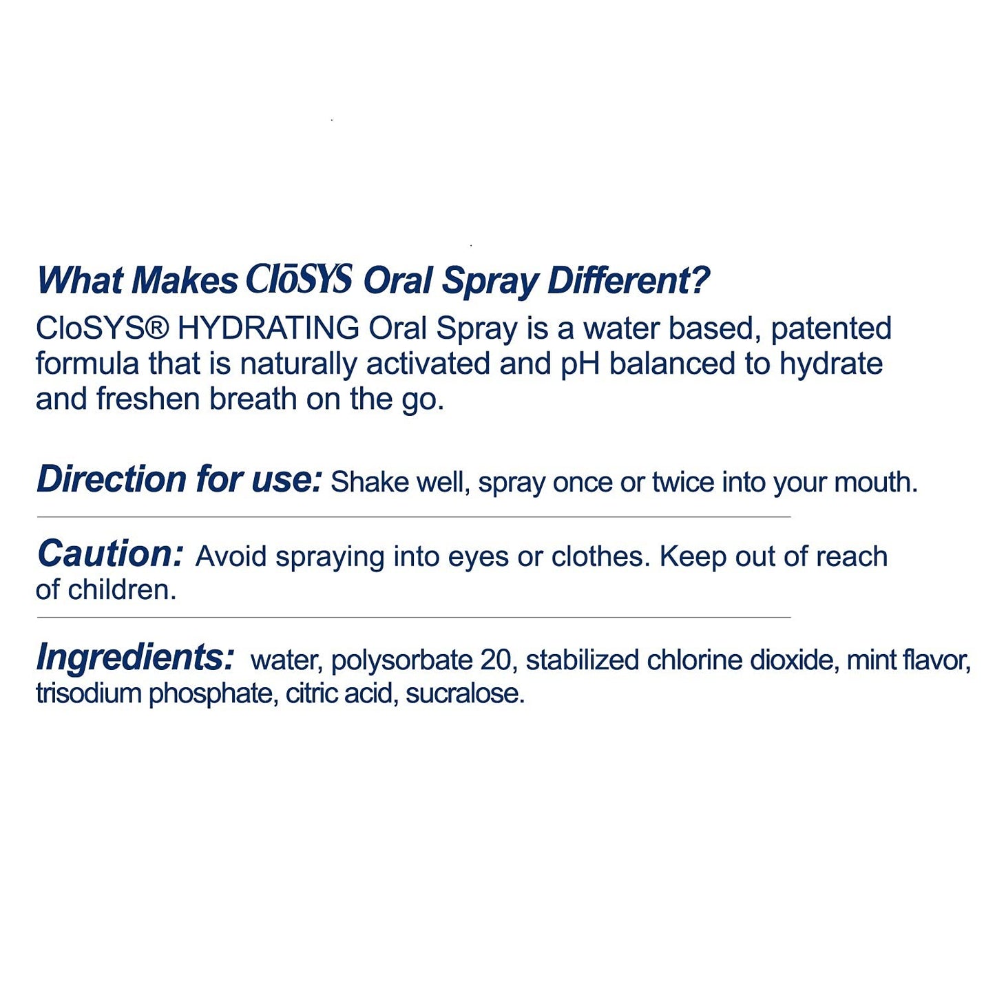 CloSYS Oral Breath Spray, 0.31 Ounce (3 Count), Mint, Sugar Free, pH Balanced, Fights Bad Breath