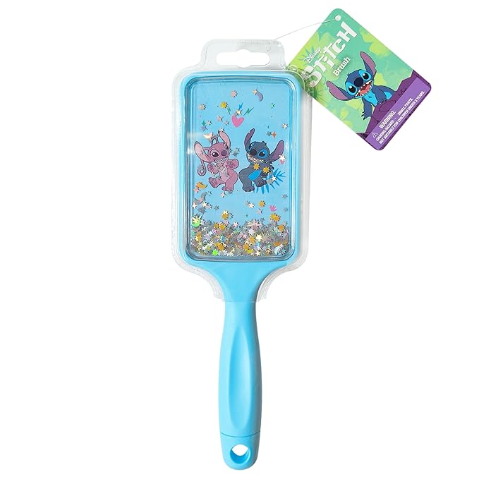 LUV HER Lilo & Stitch Kids' Detangling Confetti Hair Brush - with Stitch & Angel, Gentle on Wet & Dry Hair - Ideal for Kids Ages 3+ - Makes Hair Care Enjoyable and Simple