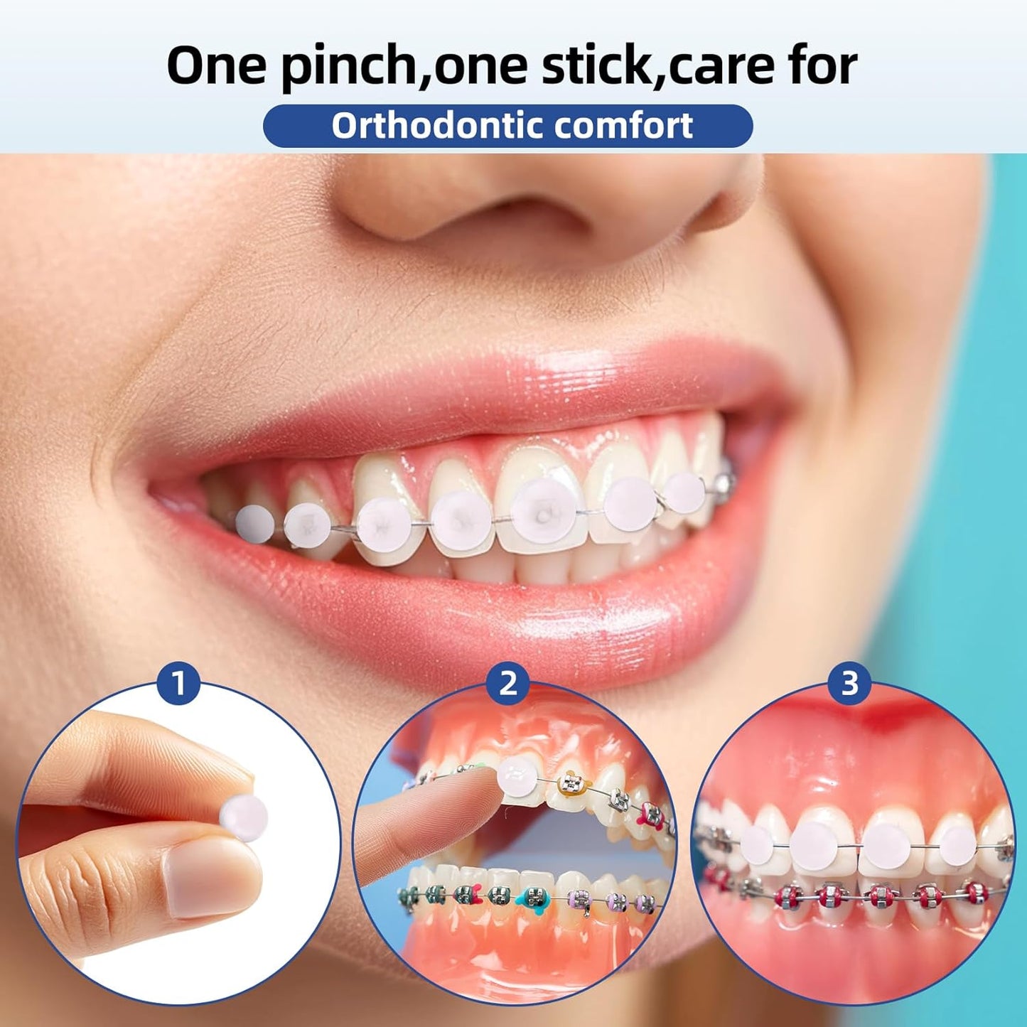 RAZOKO Orthodontic Wax for Braces Wax Dots 120 Individual Hygienic Packaging Dental Wax