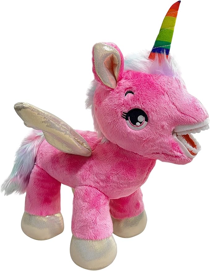 Tooth Fairy Plush Doll, YOUYA DENTAL Dental Plush Oral Health Presentation Unicorn Tooth Fairy Dental Educational Plush Doll with Teeth for Kids Chidren Boys Girls- Pink