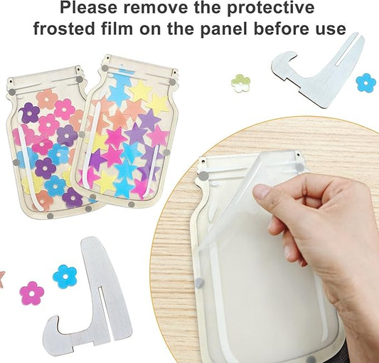 2 PACK Reward Jars for Kids: Magnetic Star Jar Reward System for Classroom & Home - Back To School Class Positive Behavior Incentive Jar for Teacher - 3 Options Placement