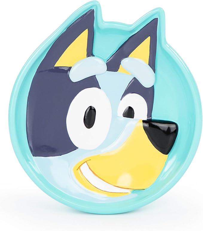 Bluey 2 Piece Bathroom Set - Blue Soap Dish & Toothbrush Holder Set - Kids Bluey and Bingo Resin Bathroom Accessories