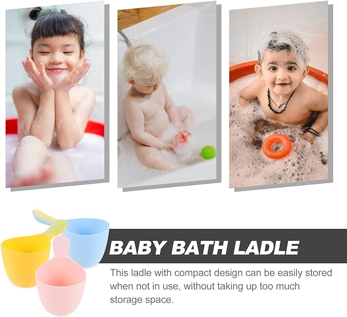3pcs baby water scoop shampoo ladle bathing water ladles bath dipper water scoop ladle shampoo rinse cup hair bath rinse cup bath spoon take a bath shampoo spoon plastic child