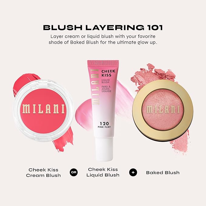 Milani Rose Blush, Powder Blush for Cheeks, Cruelty Free Makeup - Shape, Contour & Highlight Face for a Natural Matte Finish -Tea Rose