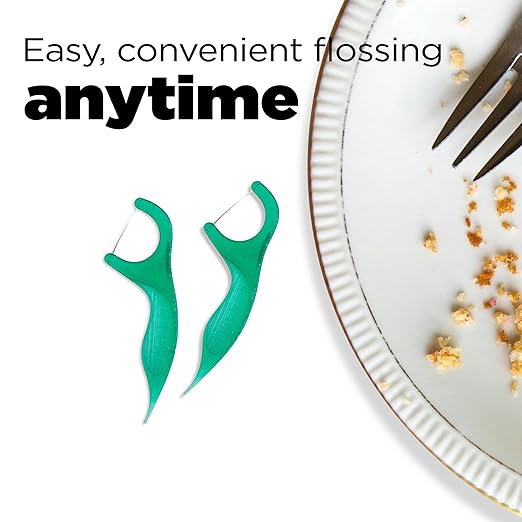 GUM Professional Clean Floss Picks - Extra Strong Shred-Resistant Floss, Easy Grip Handle - Dental Flossers for Adults - Fresh Mint Flavor, 90ct (Pack of 2)